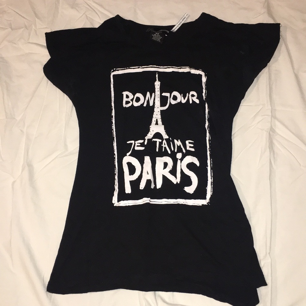 black Paris t shirt